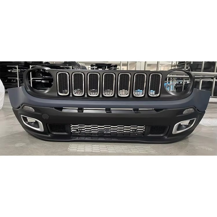OEM Style Upper Lower Fascia Grille Fog Light Housing Set Front Bumper Kit for Jeep RENEGADE 2016 supplier
