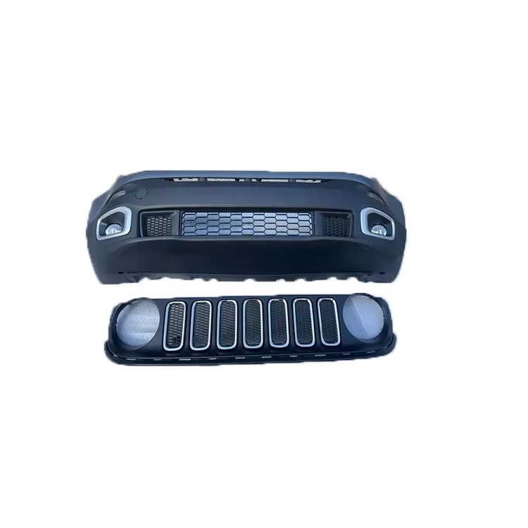 OEM Style Upper Lower Fascia Grille Fog Light Housing Set Front Bumper Kit for Jeep RENEGADE 2016 factory
