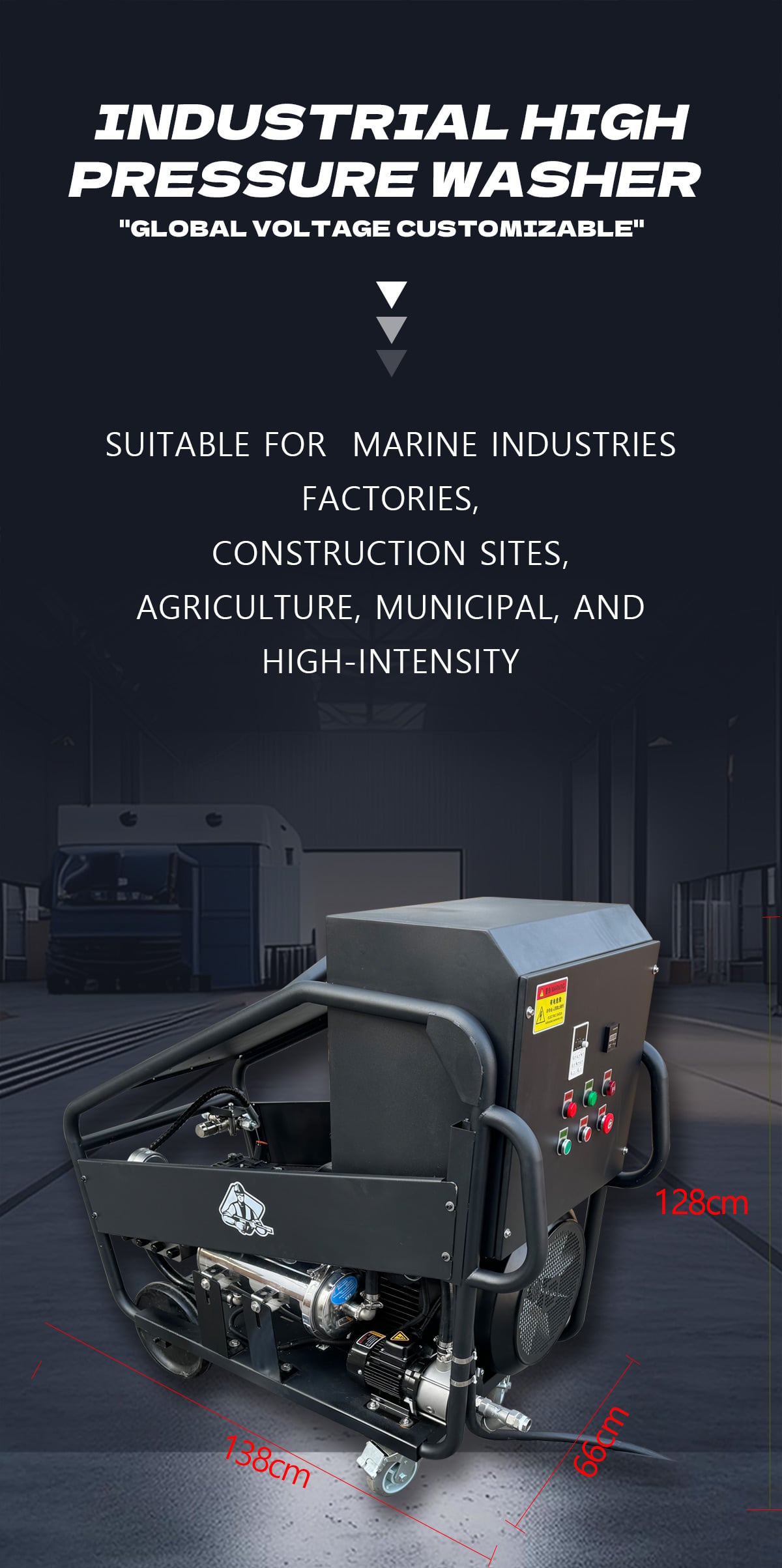 30KW 29000Psi 2000Bar 10Lpm KY Series Industrial Electric Pressure Washer Strip Paint & Rust Voltage Can Be Customized factory