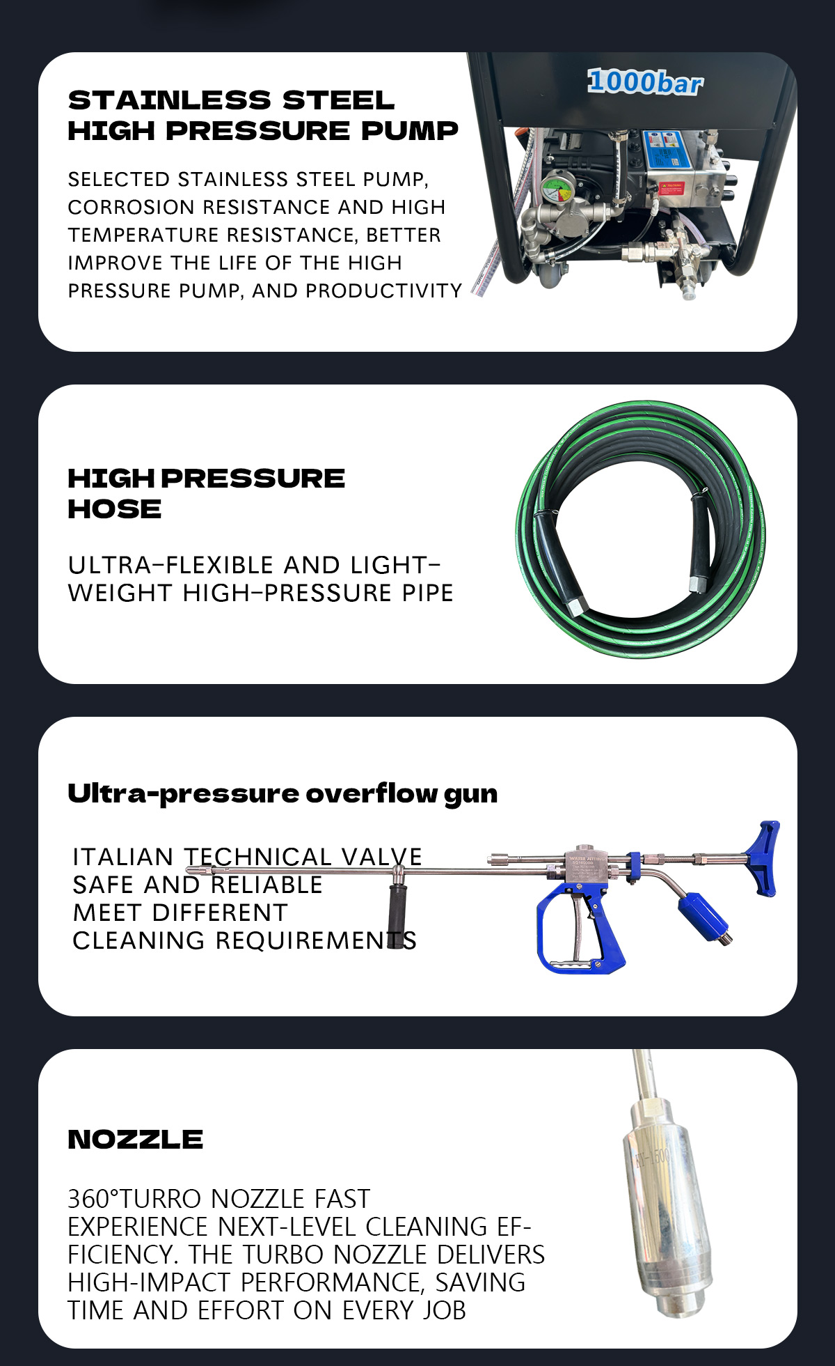 60hz 36kw 14500psi 1000bar 18lpm commercial buildings washing industrial high pressure washer remove rust deburring-5