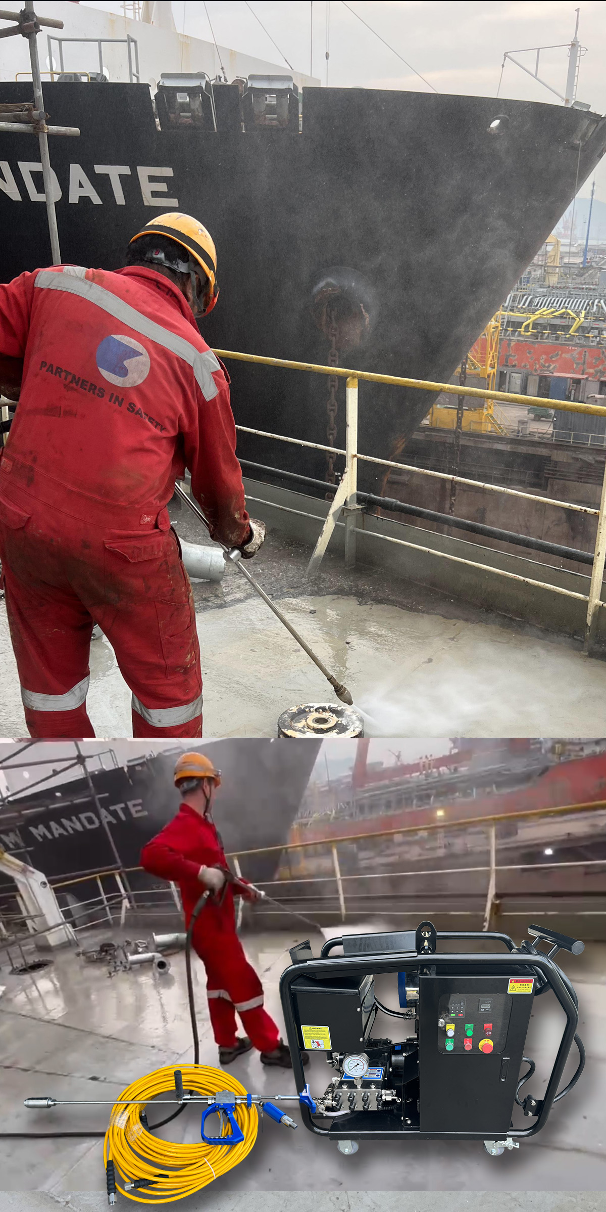 60hz 36kw 14500psi 1000bar 18lpm commercial buildings washing industrial high pressure washer remove rust deburring-4