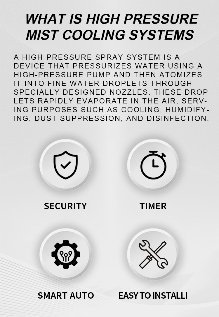 product misting system hot sale high pressure mist machine dust control fogging sprayer equipment customizable-3