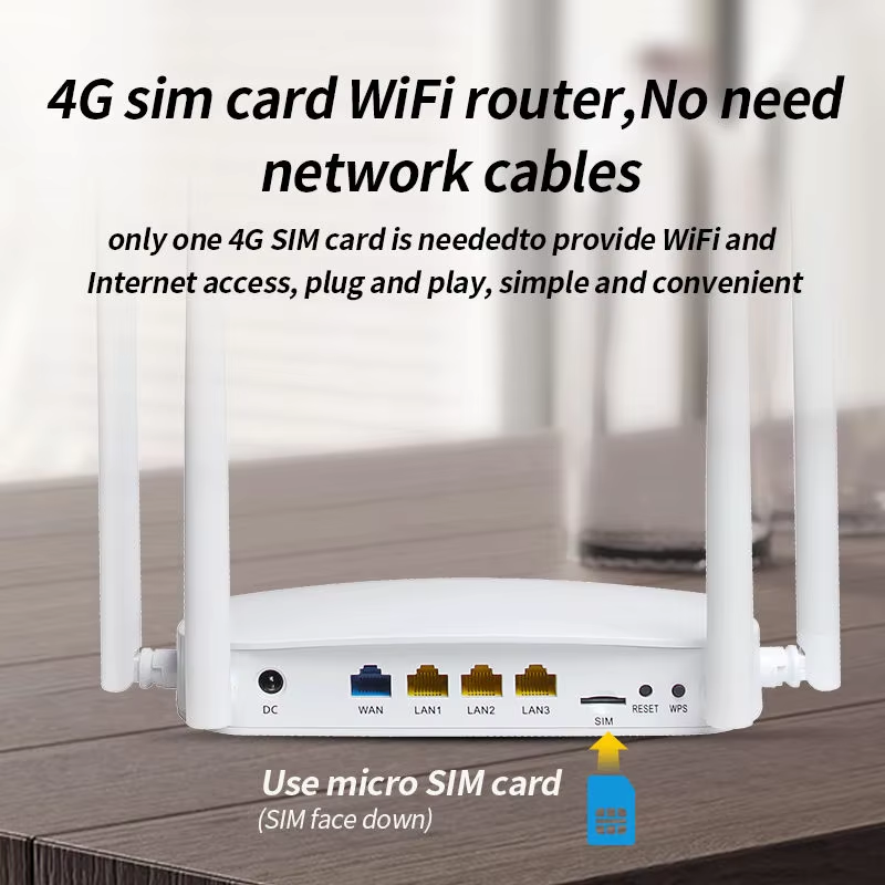 4g Sim Router Wireless Network Wifi Router 4g Lte with Sim Card Slot Cat4 300Mbps Port factory