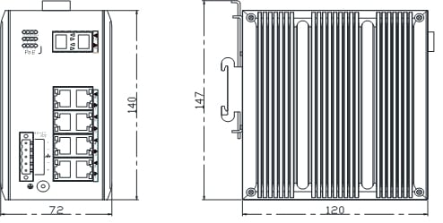 Industrial 10 Ports Gigabit Unmanaged 8-Ports 10/100/1000Mbps Ethernet DC 12V~57V Din Rail 1000M SFP Network Switch manufacture
