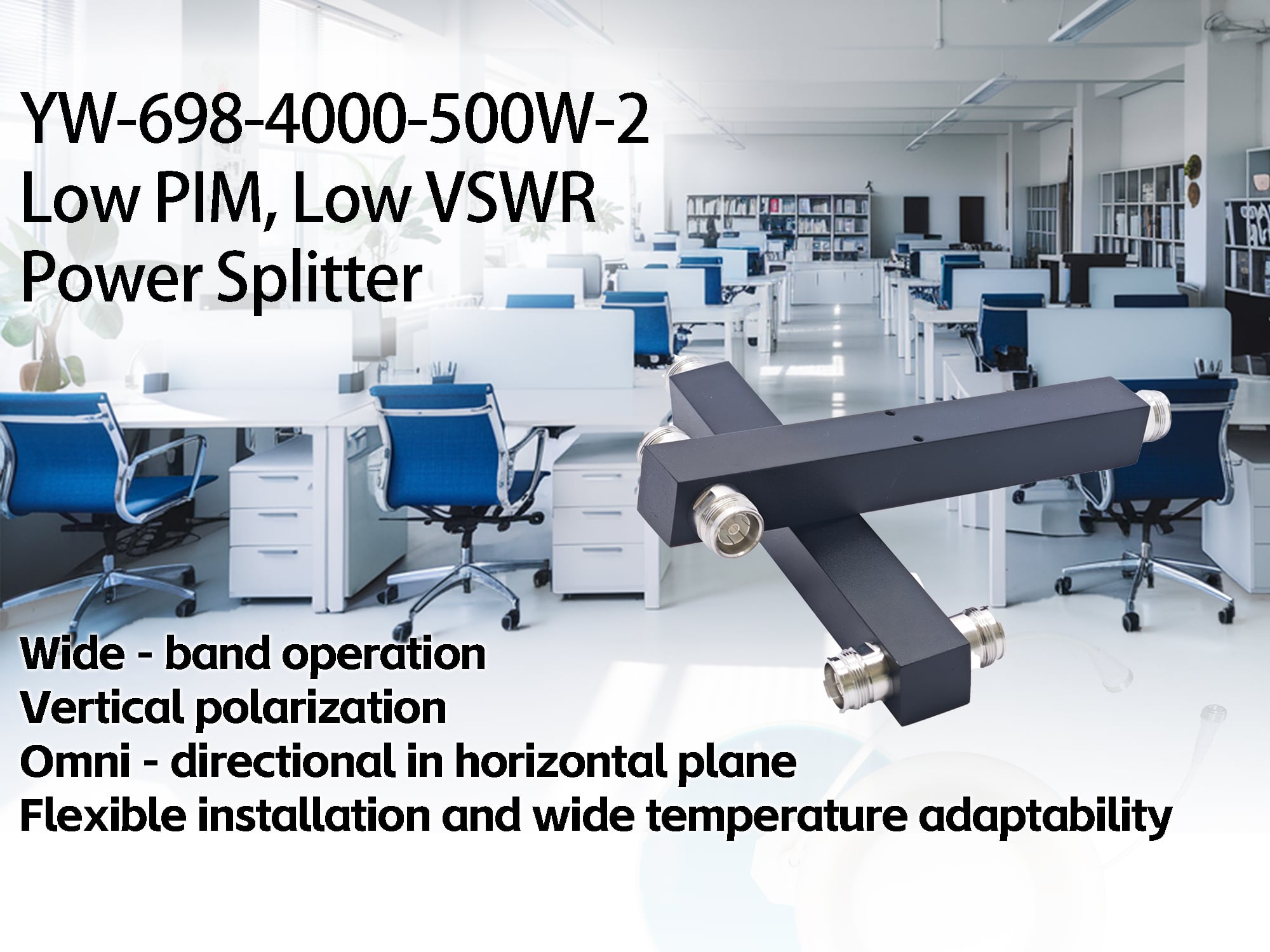 4.3-10 Female Connector 698-4000MHz 2 3 4 Way RF Power Splitter/Distributor Power Divider/Combiner RF Shields factory