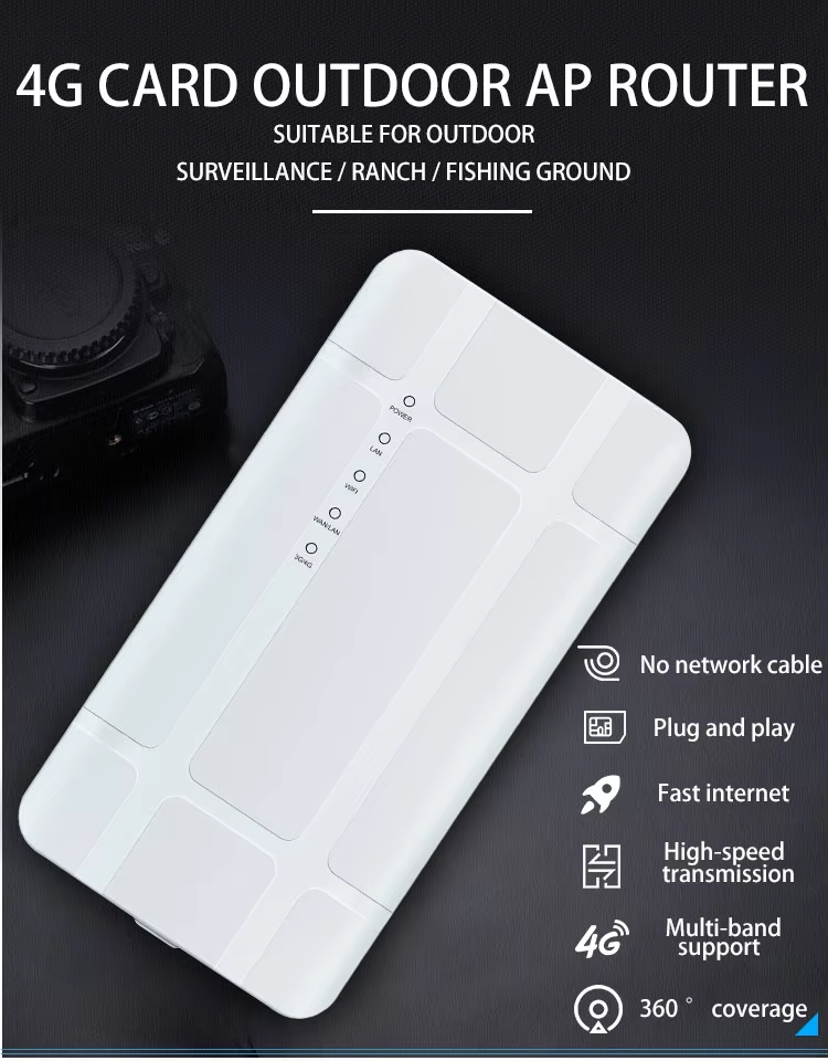Outdoor 4G Router Industrial Rainproof and Sunproof 4g Lte Wifi Router with Built-in 5dBi 4G Professional Antenna manufacture
