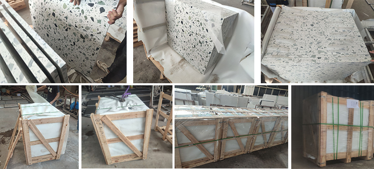YDSTONE New Arrival Waterproof Big Sizes Wall Panel Polishing Countertops Terrazzo Floor Tiles for Sale details