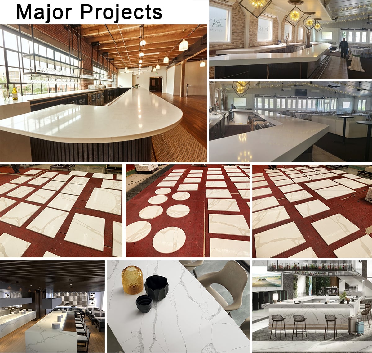 YDSTONE Modern Design Artificial Quartz Countertops Calacatta Polished Surface Engineered Quartz Slabs for Dining Application manufacture