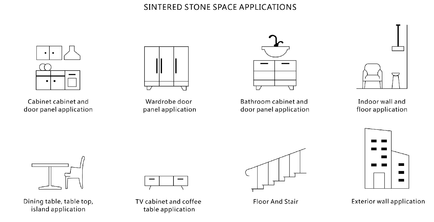 YDSTONE Modern Luxurious Black Veneered Granite Island for Restaurants Bathrooms Vanities Dining Living Room Marble Countertop factory
