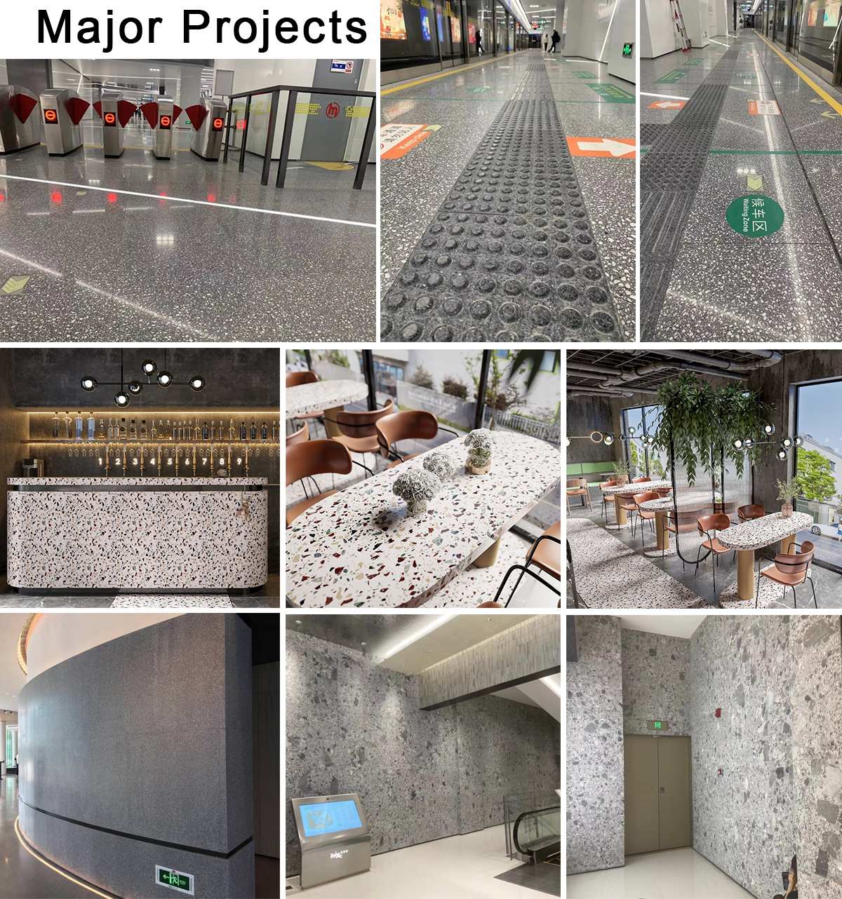 YDSTONE Cement Multi Colour Flooring Classic Terrazzo Tiles Big Aggregates for Stylish Interior Decor Wall Flooring factory