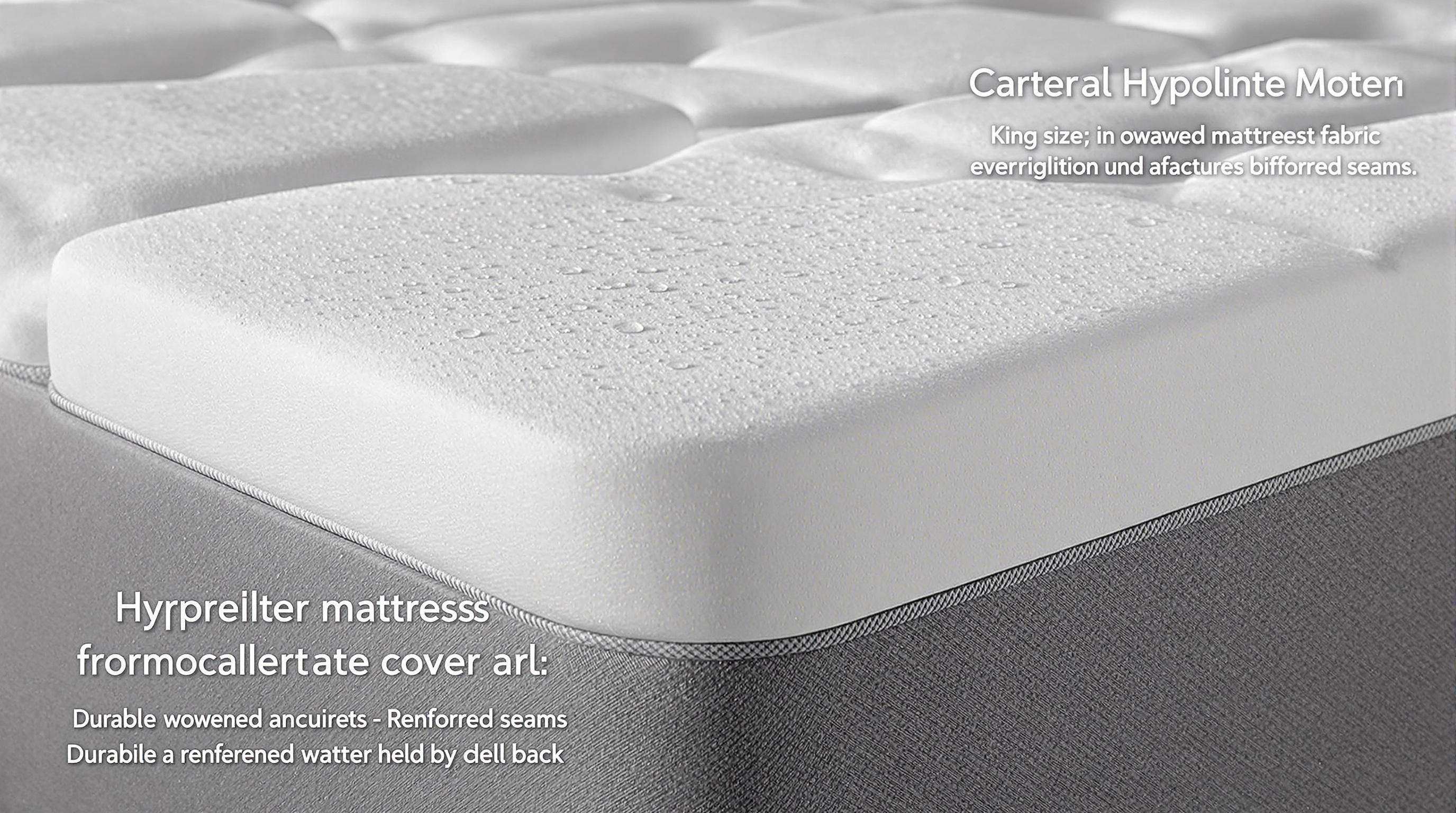 waterproof mattress cover resisting liquid and allergens with tightly woven durable fabric