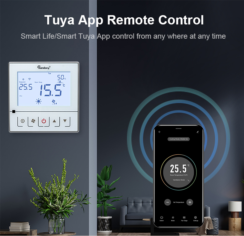 Bandary Programmable Room Temperature Regulator Smart Room Electric Heating Digital Touch Screen Room Thermostat For Floor Heati manufacture