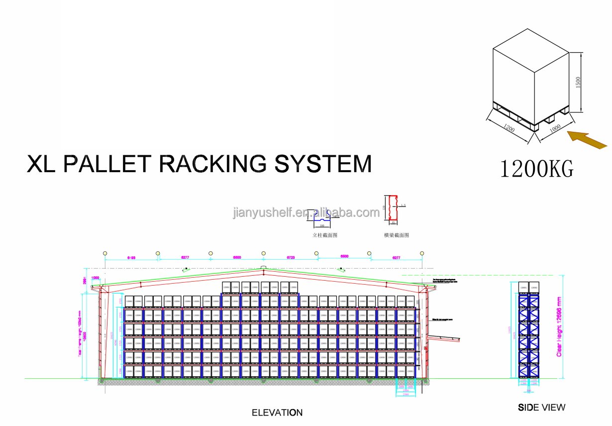 Customized Warehouse Heavy Duty Rack Pallet Rack Garage Shelving Metal Shelving Warehouse Rack details
