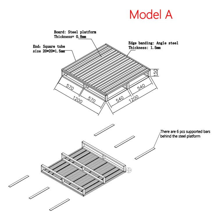 heavy duty industrial storage factory metal pallet manufacturers forklift warehouse single-deep stackable iron steel pallets factory