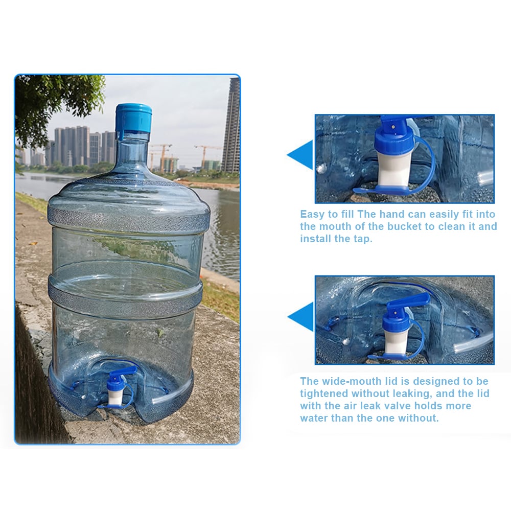 Wholesales Plastic Pails Drums Food Grade Outdoor Drinking Household Faucet Water Dispenser Mineral Water Bucket manufacture