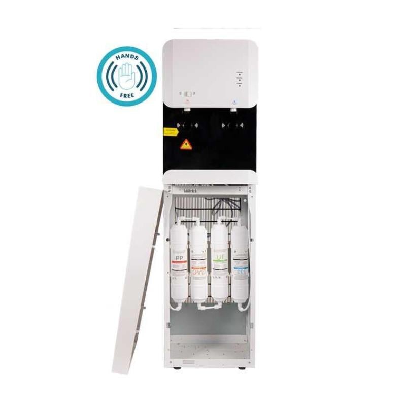 smart hot cold sensor taps touchless pipeline standing water dispenser with 4 filter system