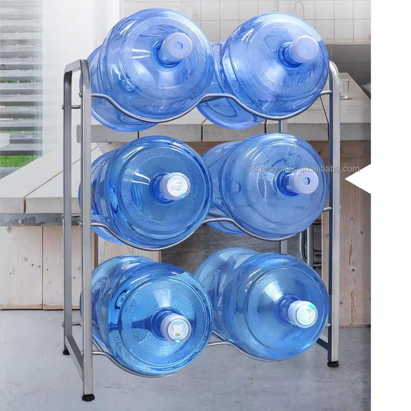 6 bottle 5 Gallon Water Bottle Storage Rack for Home Office