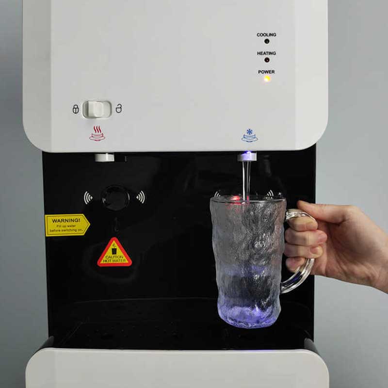 Smart hot cold sensor taps touchless pipeline standing water dispenser with 4 filter system