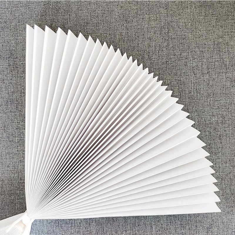 Original Modern White Pleated Paper Shade No Tools Required Light Filtering Built-in Installation Plain Technique manufacture