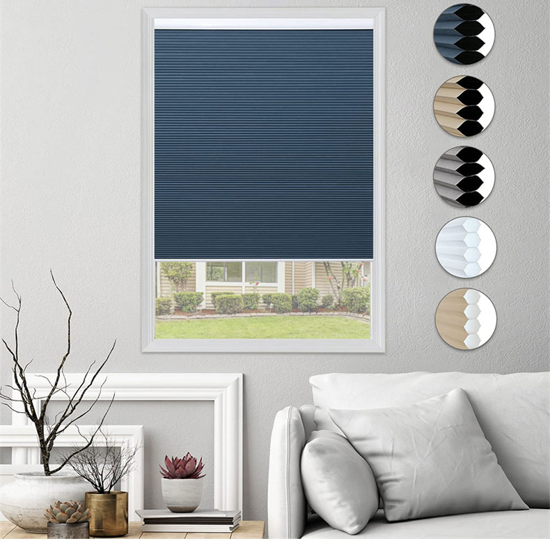 Huasheng Industry Simple Bead Rope Honeycomb Shade Curtain Everyday Use for Home Office Decor Built-in Installation Plain manufacture