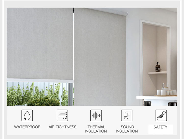 Huasheng Indoor Roller Shade Curtains No-Drill Built-In Installation Made of Regular Fabric Plain Technique Manufacturer Direct supplier