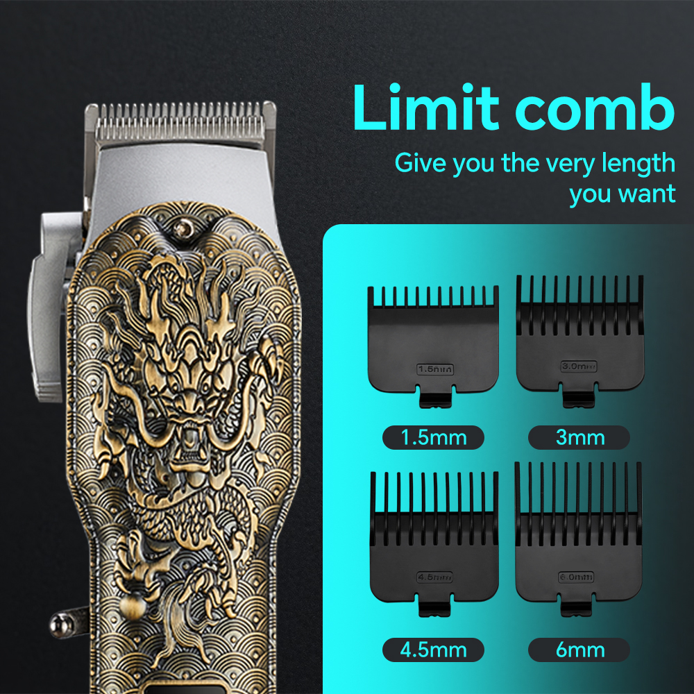 product professional rechargeable electric hair for clipper with adjustable blade head stainless steel for household and hotel use-13