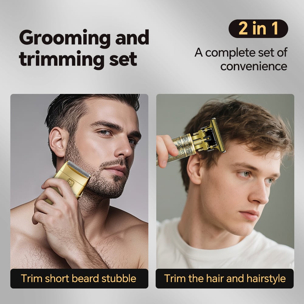 product professional mens hair cutter set high quality rechargeable electric hair for clipper low noise shears portable for home hotel-15