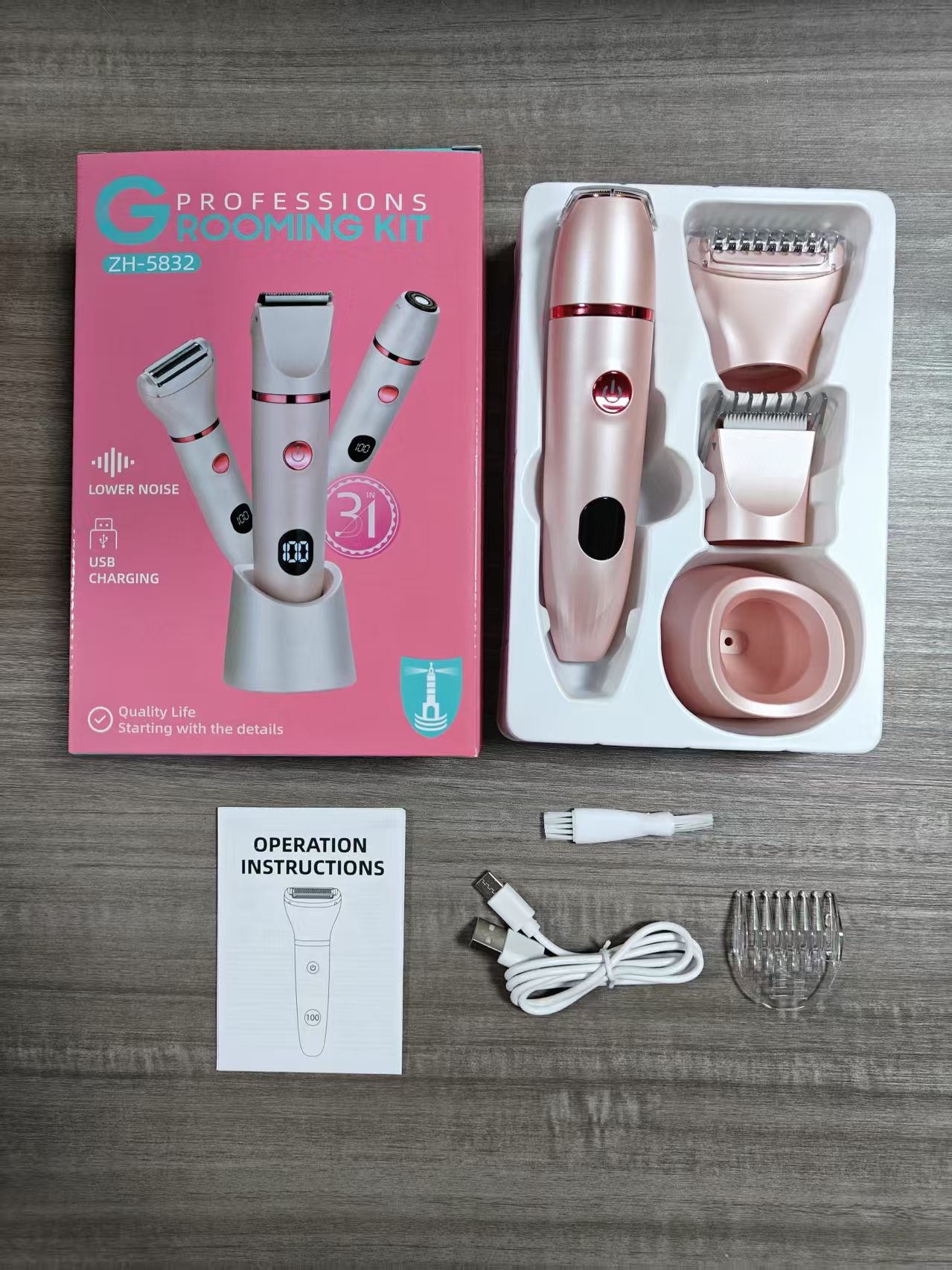 product four in one for shaving eyebrow removal usb charging trimming nose hair new cross border exclusive grooming kit electric shaver-8