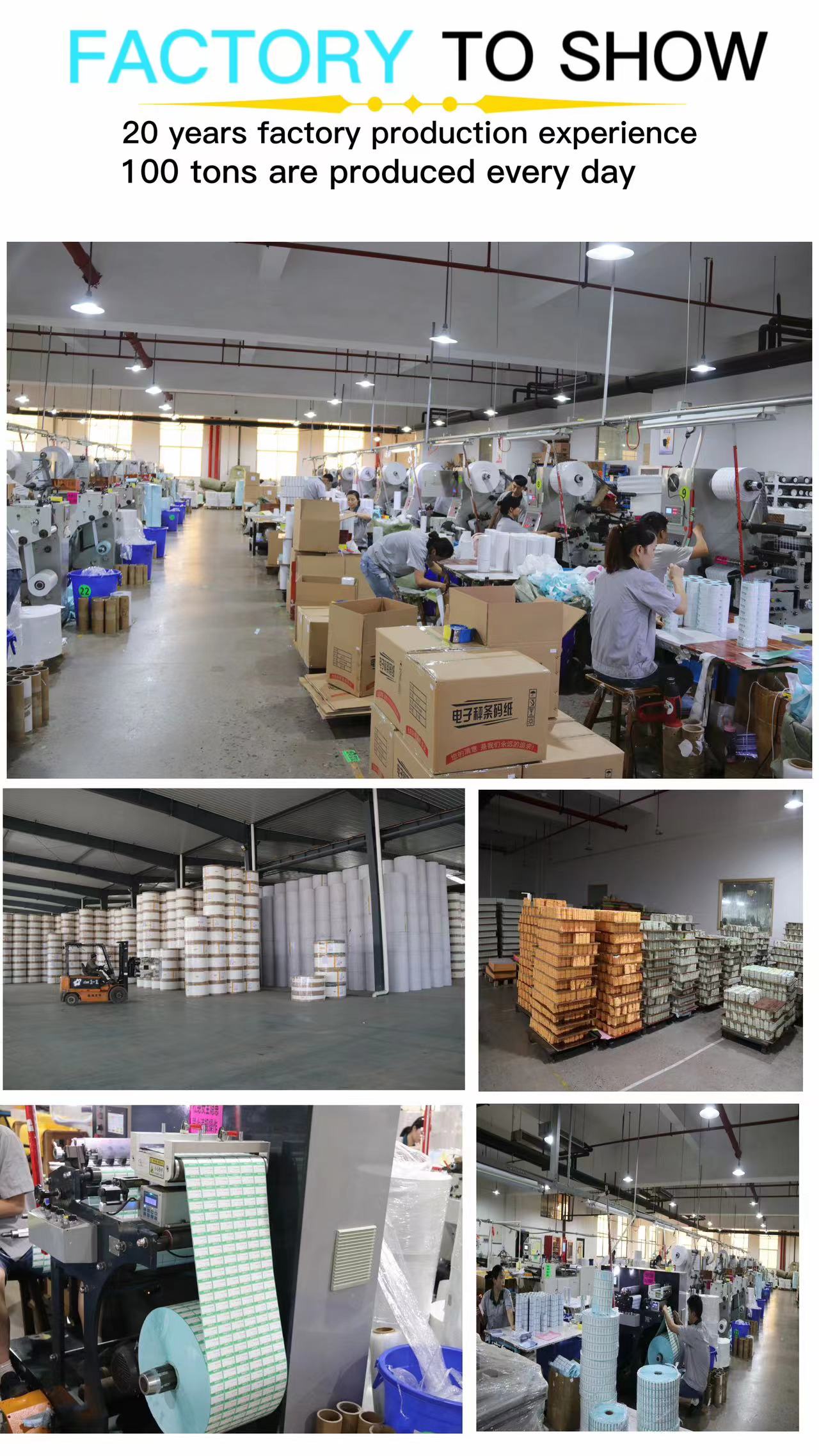 100*150 80*100thermal Paper Roll Waterproof Printed for Labels 80*70 details
