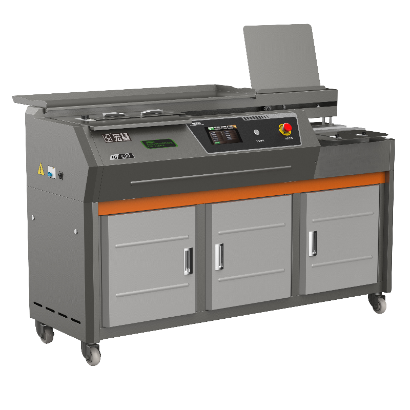 HJ C90 - 460mm A3 Boyutlu Yapıştırıcı Ciltleyici, 7 İnç Dokunmatik Ekran, 600 Kağıt Sayfası Sert Kapağın Kitap Bloğu, Esnek Kapağın Kitabı Sıcak Yapıştırıcı Ciltleme Makinesi