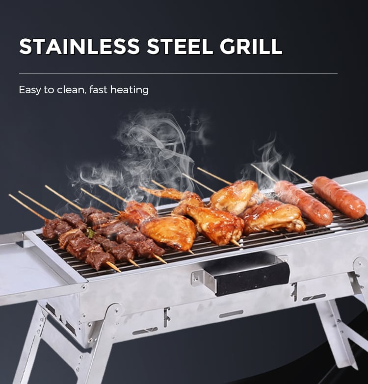 Outdoor Foldable Portable Charcoal Home Stainless Steel Installation Free Barbecue Stove Barbecue Stove supplier
