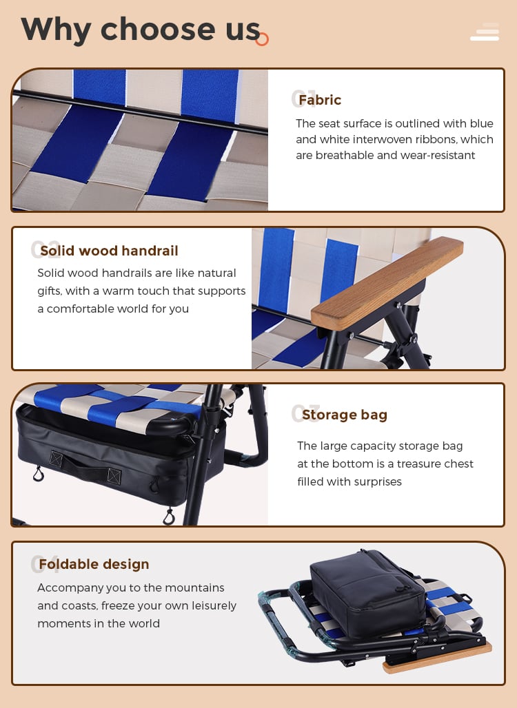 High Quality Lightweight Aluminum Folding Chair for Beach Garden Portable Outdoor Lawn Leisure Webbing Seat Foldable Camp Chair factory