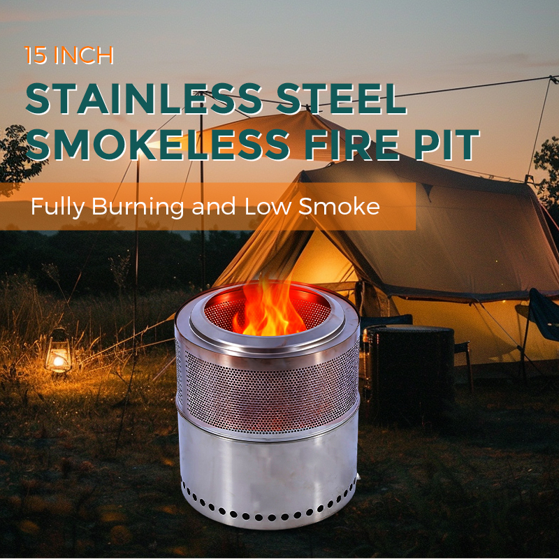 Outdoor Camping Foldable Honeycomb Bonfire Stove Wood Charcoal Pellet Burner BBQ Grill Garden Patio Backyard Heater supplier