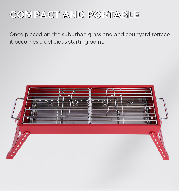 product hot selling foldable portable stainless steel charcoal grill for outdoor charcoal barbecue grill for picnics and hiking-4