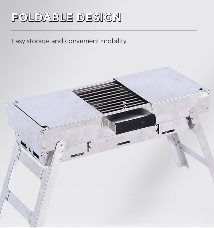 Outdoor Foldable Portable Charcoal Home Stainless Steel Installation Free Barbecue Stove Barbecue Stove details