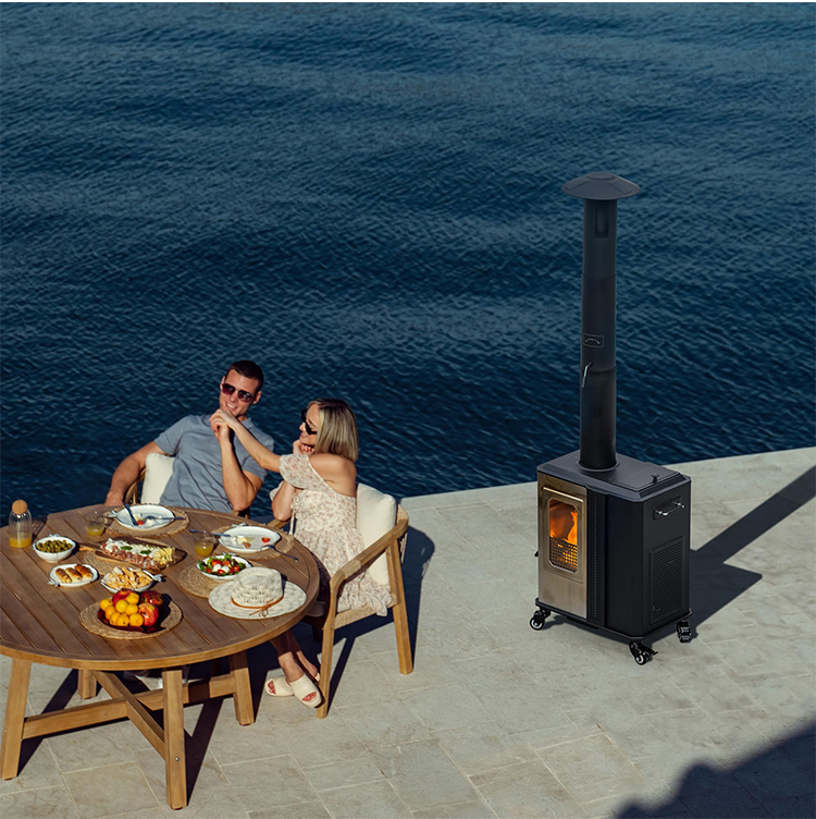 Outdoor Camping Portable Stainless Steel Outdoor Granular Heater Wood Burning Heater details