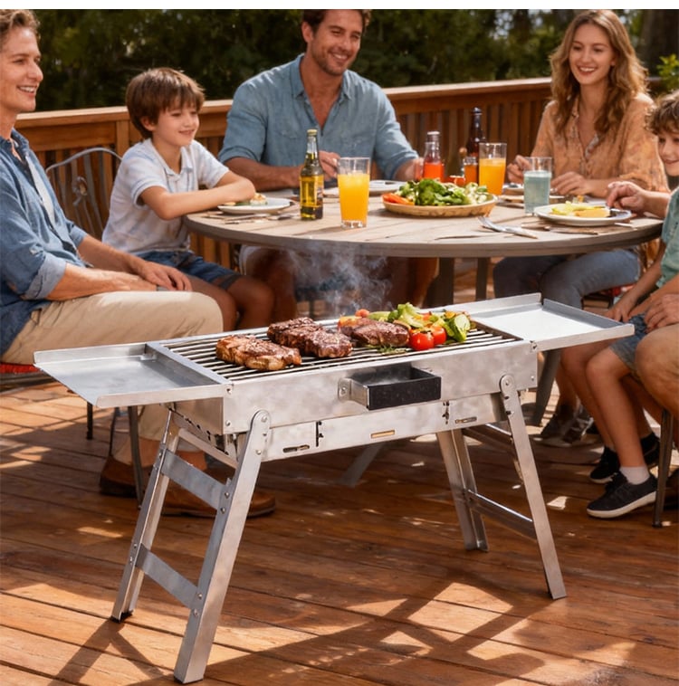 Outdoor Foldable Portable Charcoal Home Stainless Steel Installation Free Barbecue Stove Barbecue Stove details