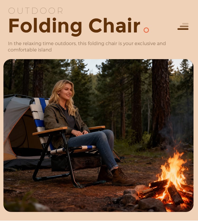 High Quality Lightweight Aluminum Folding Chair for Beach Garden Portable Outdoor Lawn Leisure Webbing Seat Foldable Camp Chair manufacture