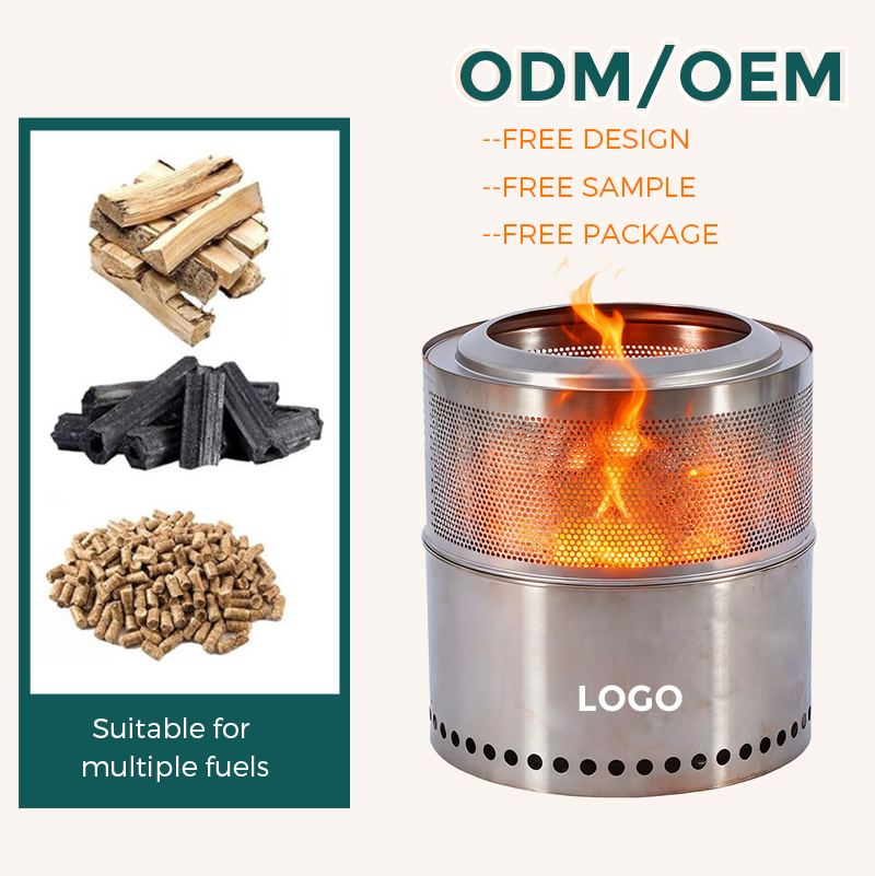 Outdoor Camping Foldable Honeycomb Bonfire Stove Wood Charcoal Pellet Burner BBQ Grill Garden Patio Backyard Heater manufacture