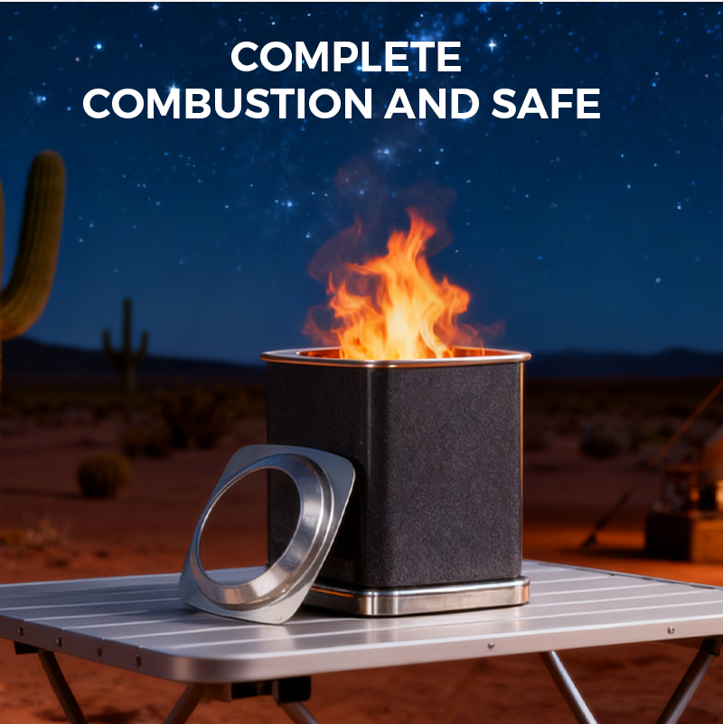 Robust Stainless Steel Tabletop Smokeless Fire Pit for Safe and Enjoyable Camping Trips manufacture