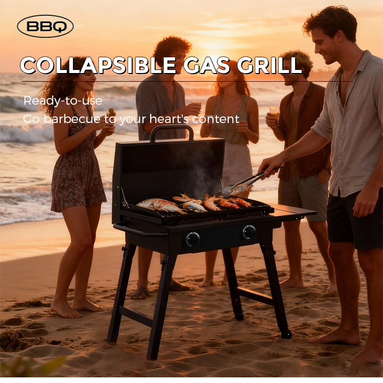 Factory Custom Commercial Stainless Steel Barbecue Cook Teppanyaki with Side Shelf details