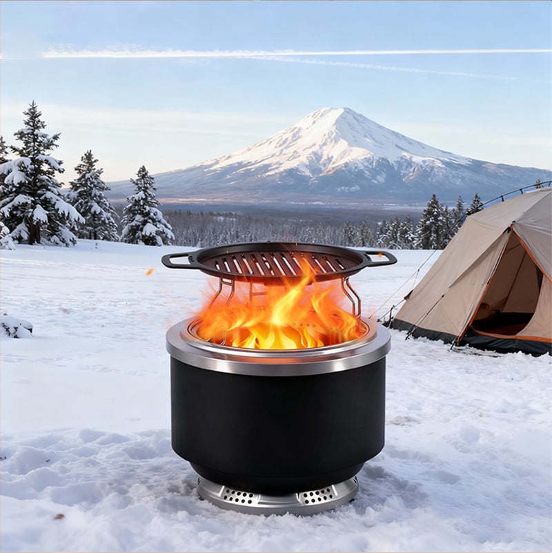 Home Smokeless Outdoor Stove for Wood Fires Portable Brazier Easy Clean Bonfire with Removable Ash Pan Barbecue Stoves details