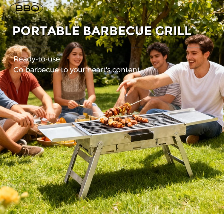 Outdoor Foldable Portable Charcoal Home Stainless Steel Installation Free Barbecue Stove Barbecue Stove supplier