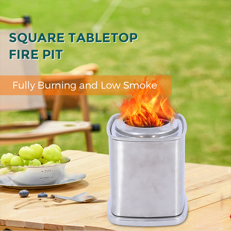 Robust Stainless Steel Tabletop Smokeless Fire Pit for Safe and Enjoyable Camping Trips manufacture