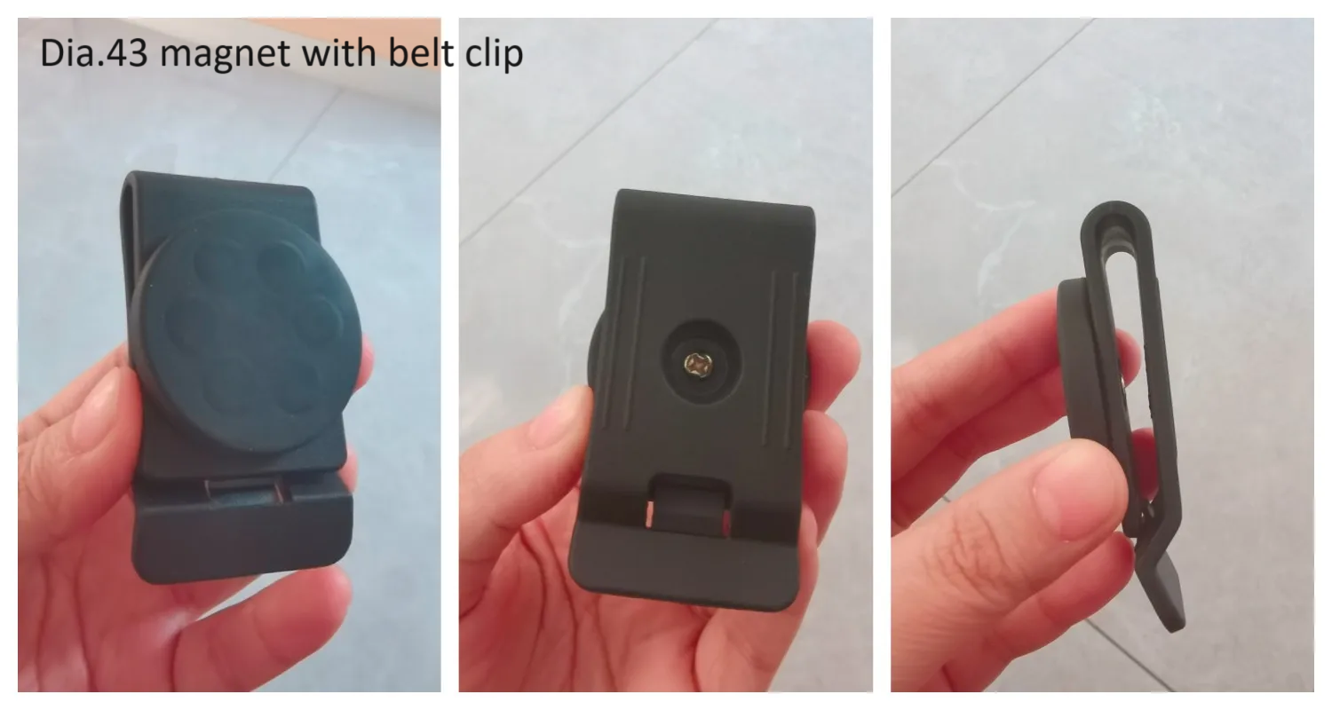 Quick Release Neodymium Rubber Plastic Coated Magnets Belt Clamps Magnetic Belt Clips details