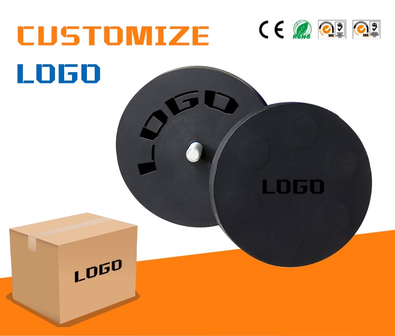 Dia.50mm 2 inch 25lbs Industrial Neodymium Rubber Coated Gun Magnets details