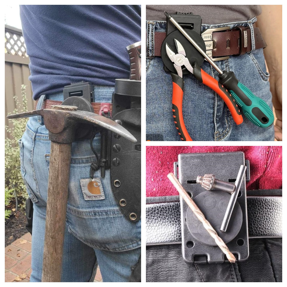 Quick Release Hands-Free Heavy-Duty Rubber Coated Magnetic Tool Holder for Belt Clip details