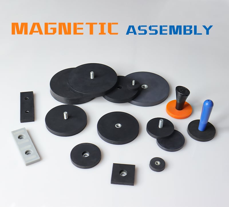 Dia.50mm 2 inch 25lbs Industrial Neodymium Rubber Coated Gun Magnets factory