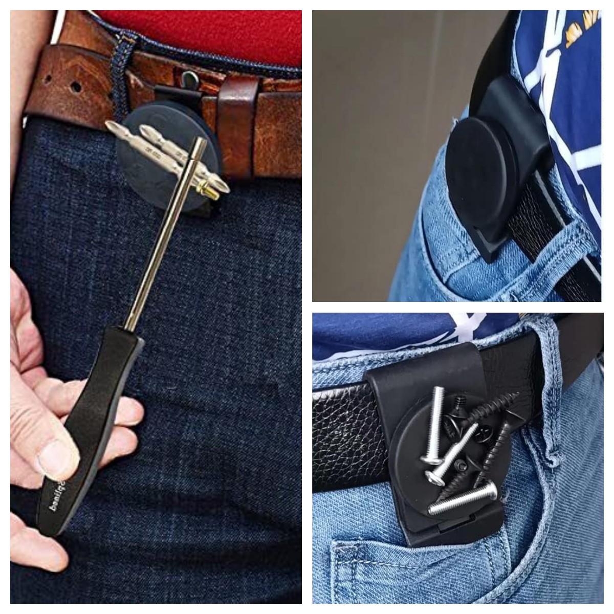 Quick Release Neodymium Rubber Plastic Coated Magnets Belt Clamps Magnetic Belt Clips factory