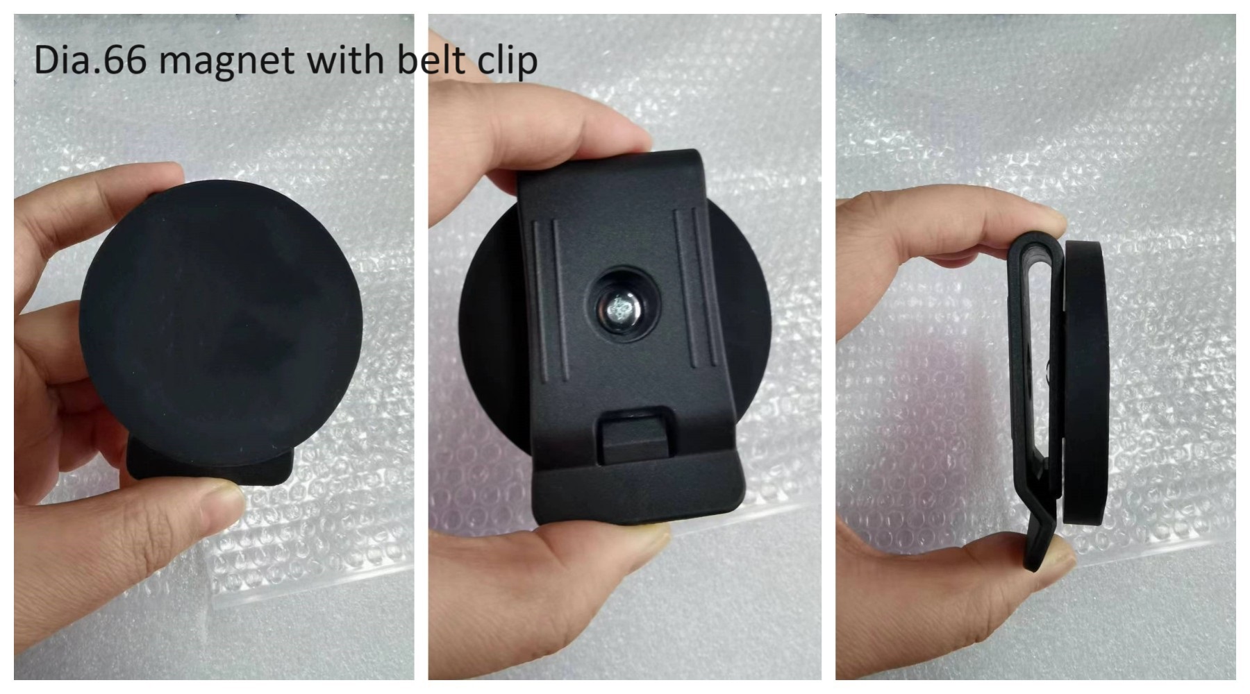 Quick Release Neodymium Rubber Plastic Coated Magnets Belt Clamps Magnetic Belt Clips factory